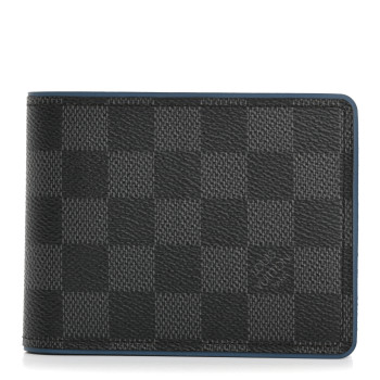 LOUIS VUITTON Damier Graphite Slender Wallet Blue