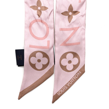 LOUIS VUITTON Silk Monogram Infinity BB Bandeau Rose Poudre