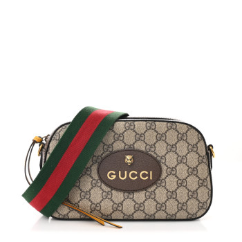 GUCCI GG Supreme Monogram Web Neo Vintage Shoulder Bag Beige New Acero Crop