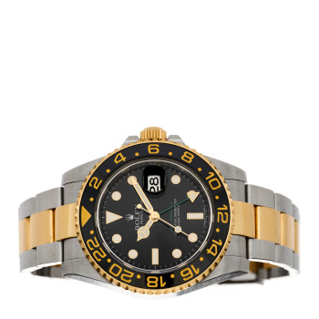 ROLEX Stainless Steel 18K Yellow Gold 40mm GMT-Master II Oyster Perpetual Date Watch 116713LN