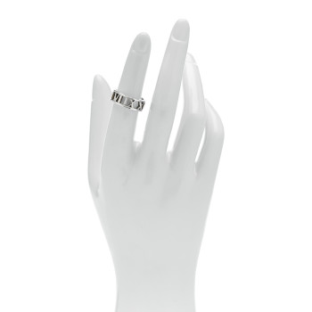TIFFANY Sterling Silver Wide Atlas Open Ring 50 5.5
