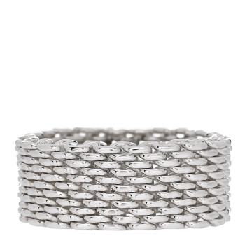 TIFFANY Sterling Silver Somerset Mesh Ring 63 10.5