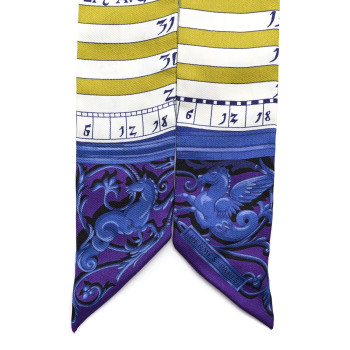 HERMES Silk Astrologie Twilly Purple Green