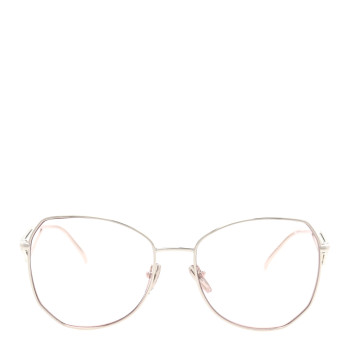 PRADA Metal Symbole Triangle Logo Sunglasses SPR57YS Pink
