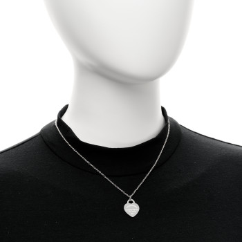 TIFFANY Sterling Silver Small Return To Tiffany Heart Pendant Necklace