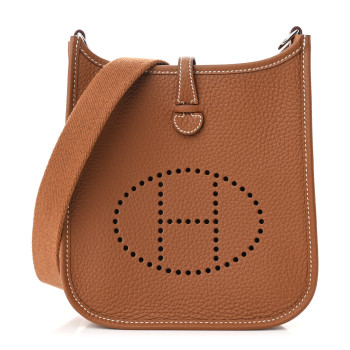 HERMES Taurillon Clemence Evelyne TPM Gold