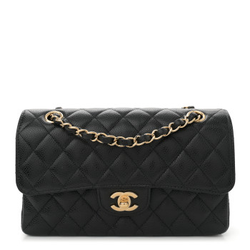 CHANEL Caviar Quilted Small Double Flap Black