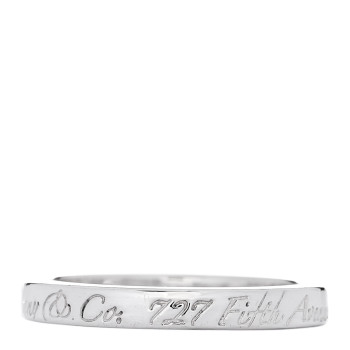 TIFFANY Sterling Silver Narrow Notes Ring 54 7