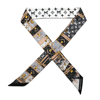 LOUIS VUITTON Silk Monogram Lets Go BB Bandeau Black
