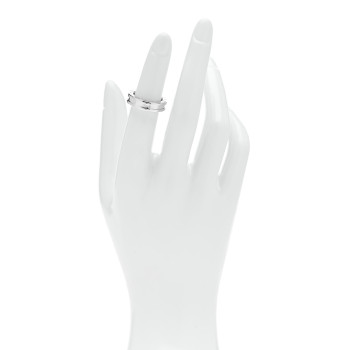 BULGARI 18K White Gold B.Zero1 One-Band Ring 48 4.5