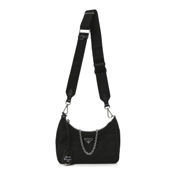 PRADA Nylon Re-Edition 2005 Shoulder Bag Black