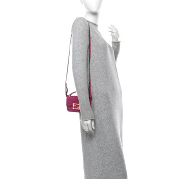 FENDI Nappa FF 1974 Embossed Phone Baguette Ciclamino Pilar