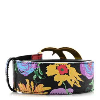 GUCCI x Ken Scott Calfskin Double G 40mm Belt 80 32 Black Multicolor