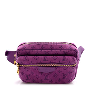 LOUIS VUITTON Denim Monogram Outdoor Bumbag Purple