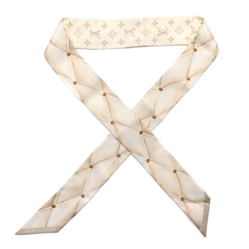 LOUIS VUITTON Silk Monogram Malletage BB Bandeau Ivoire