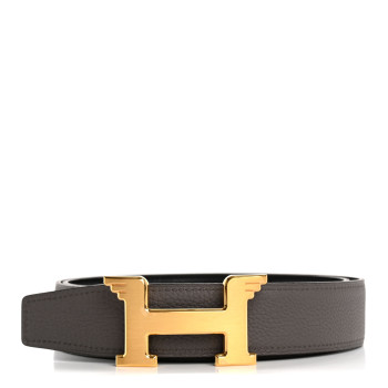 HERMES Box Togo 32mm Pegase H Belt 90 36 Black Etain