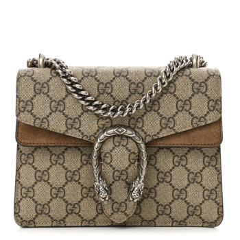 GUCCI GG Supreme Monogram Mini Dionysus Shoulder Bag Taupe