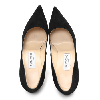 JIMMY CHOO Suede Anouk 120 Pumps 37 Black
