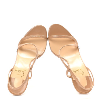 CHRISTIAN LOUBOUTIN Nappa Rosalie 100 Sandals 38.5 Nude