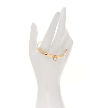 HERMES 18K Yellow Gold PM Collier De Chien Bracelet SH