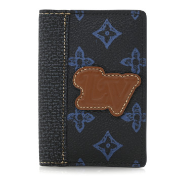 LOUIS VUITTON Monogram LV Record Pocket Organizer NM Blue