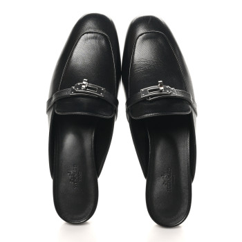 HERMES Goatskin Oz Mules 40 Black