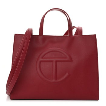TELFAR Vegan Leather Medium Shopping Bag Oxblood