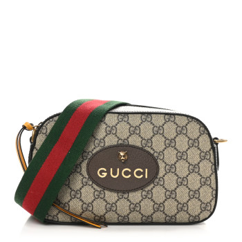 GUCCI GG Supreme Monogram Web Neo Vintage Shoulder Bag Beige New Acero Crop