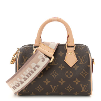 LOUIS VUITTON Monogram Speedy Bandouliere 20 Beige