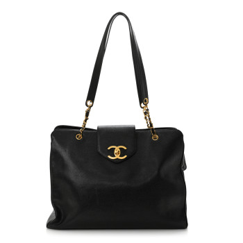 CHANEL Caviar XL Weekender Bag Black