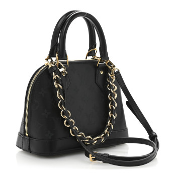 LOUIS VUITTON Monogram Ink Alma BB Black