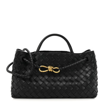 BOTTEGA VENETA Nappa Intrecciato Small East West Andiamo Shoulder Bag Black