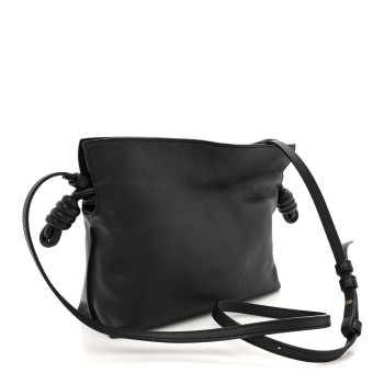 LOEWE X HOWLS MOVING CASTLE Satin Calfskin Flamenco Knot Clutch Black