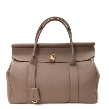 LORO PIANA Grained Calfskin L32 Loom Bag Fossil