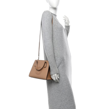 GUCCI Dollar Calfskin Medium Soho Top Handle Satchel Camelia
