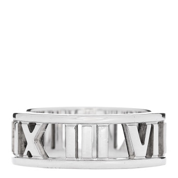 TIFFANY Sterling Silver Wide Atlas Open Ring 50 5.5