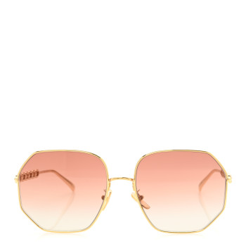 LOUIS VUITTON Metal My LV Chain Round Sunglasses Z1650E Gold