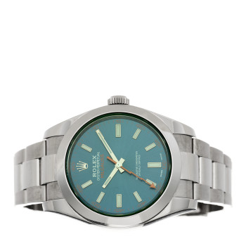 ROLEX Stainless Steel 40mm Oyster Perpetual Milgauss Watch Z-Blue 116400GV