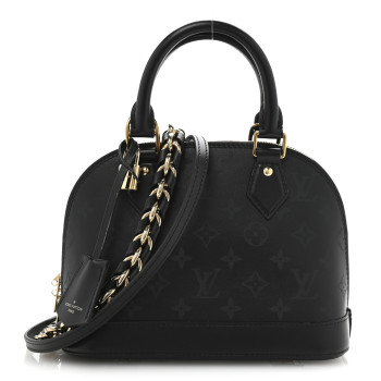 LOUIS VUITTON Monogram Ink Alma BB Black