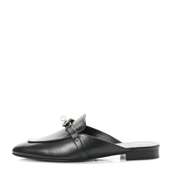 HERMES Goatskin Oz Mules 40 Black