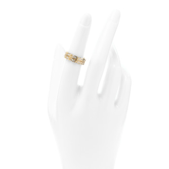 TIFFANY 18K Yellow Gold Diamond Victoria Vine Band Ring 52 6