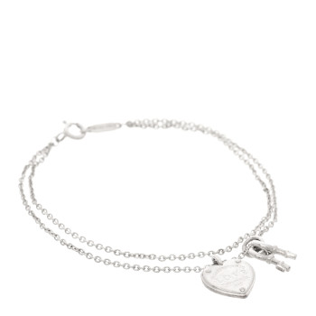 TIFFANY Sterling Silver Return To Tiffany Love Heart Tag Key Bracelet