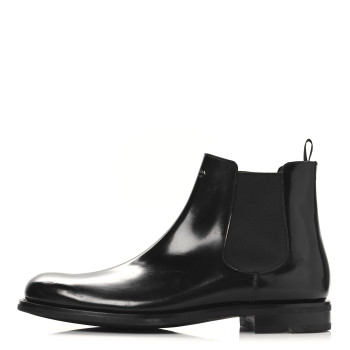 PRADA Spazzolato Mens Chelsea Boots 12 Black