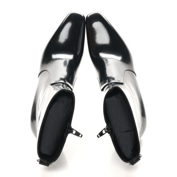 SAINT LAURENT Vitello Marilyn Betty 70 Ankle Zip Boots 38.5 Black