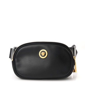 VERSACE Calfskin Medea Belt Bag Black