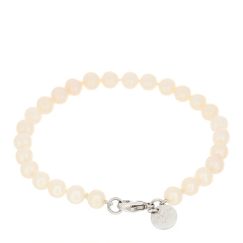 TIFFANY Sterling Silver Cultured Pearl Ziegfeld Bracelet