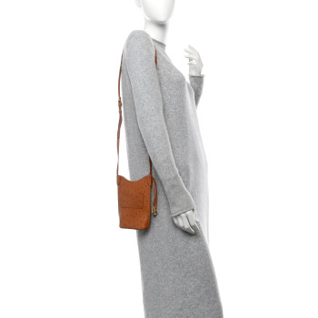 LORO PIANA Ostrich Bale Phone Case Cognac