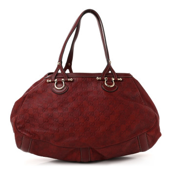 GUCCI Guccissima Shoulder Bag Red