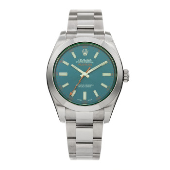 ROLEX Stainless Steel 40mm Oyster Perpetual Milgauss Watch Z-Blue 116400GV