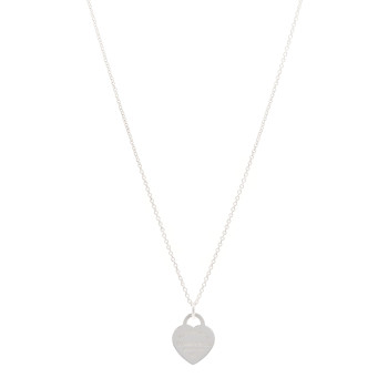 TIFFANY Sterling Silver Small Return To Tiffany Heart Pendant Necklace